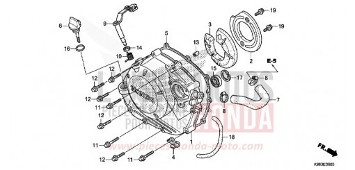 RIGHT CRANKCASE COVER CBF125NAJ de 2018